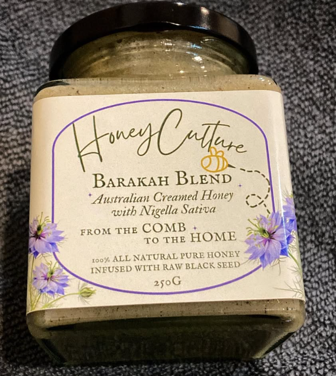 Honey Culture - 'Baraka Blend'  Creamed  Honey with Nigella Sativa